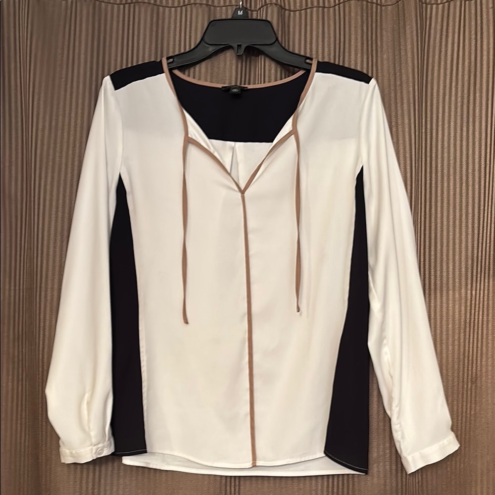 Elegant White and Black Women's Top